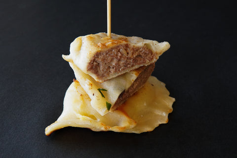 Philly Cheesesteak Pierogie Plate