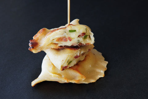 Loaded Baked Potato Pierogie Plate