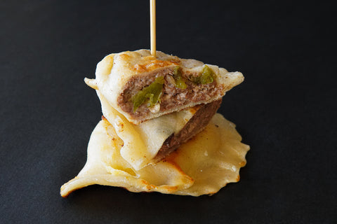 Philly Cheesesteak with Long Hots Pierogie Plate