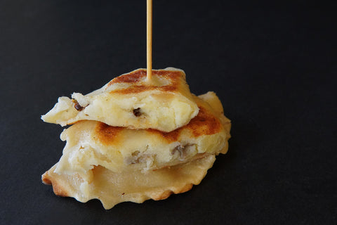 Mushroom Potato Horseradish Pierogie Plate